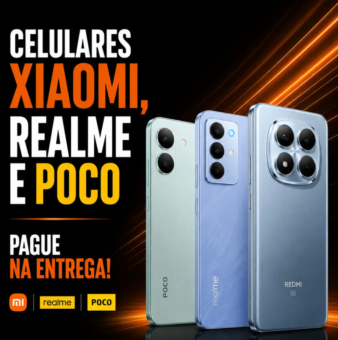 Banner principal da LojaRD.com para venda de celulares Xiaomi, Realme e POCO em São Paulo.